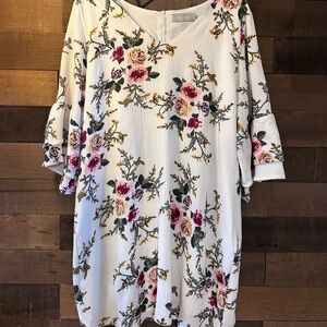 Chic Floral Midi Dress, sz XXL